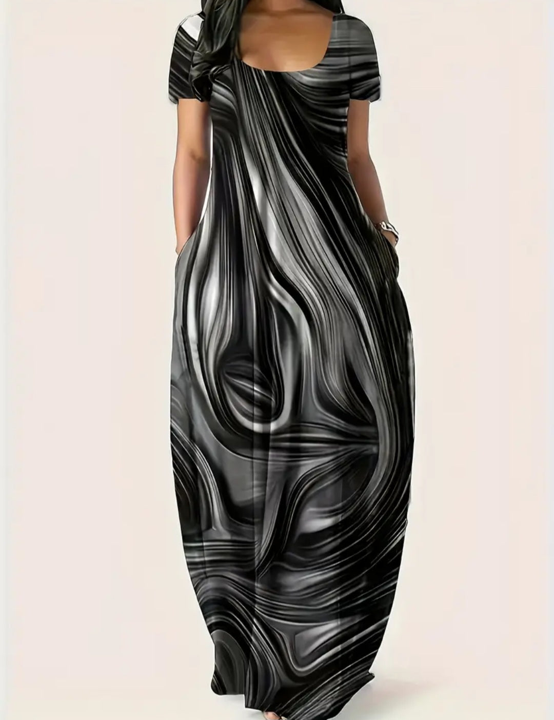 Black Mix Maxi Dress