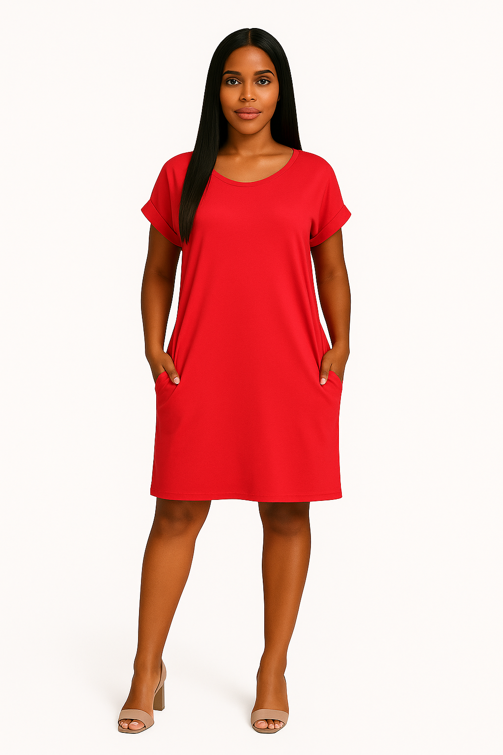 Ruby Rolled Sleeve Dress