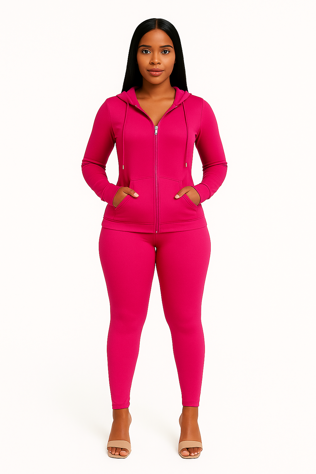 Hot Pink Slim two piece set