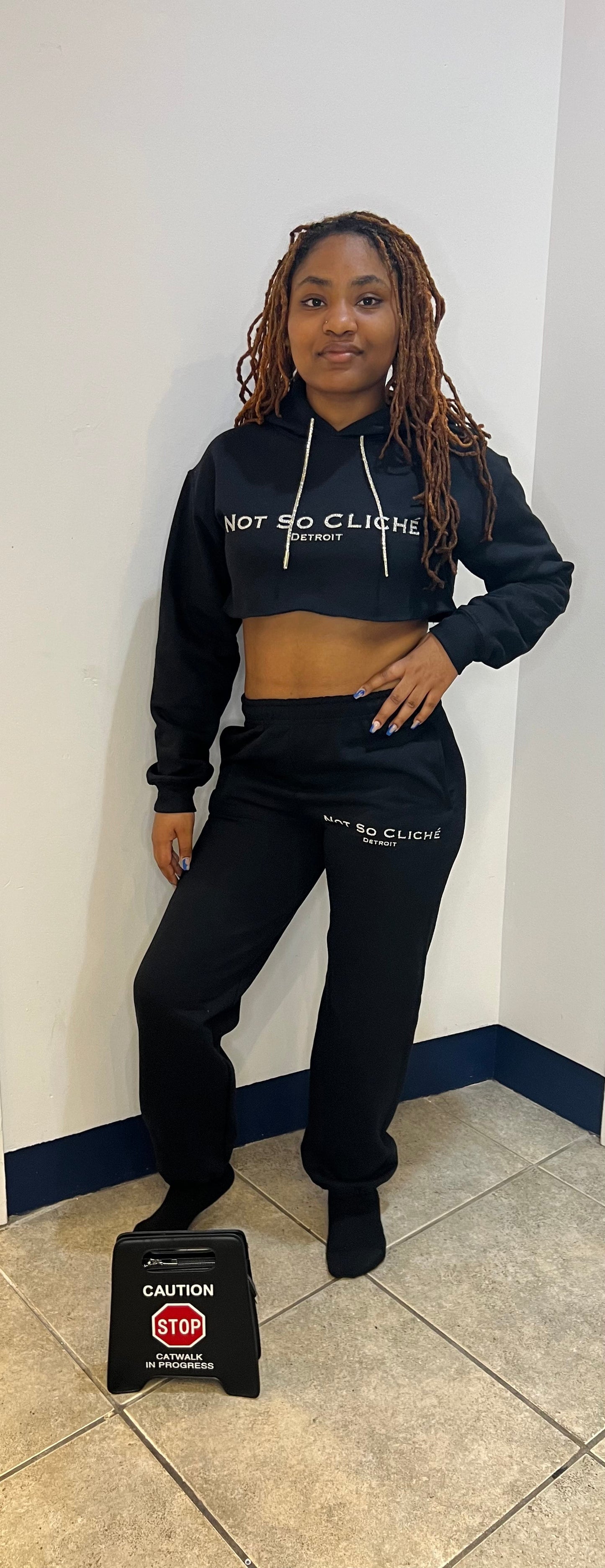 Jaymie Bling Crop Hoodie