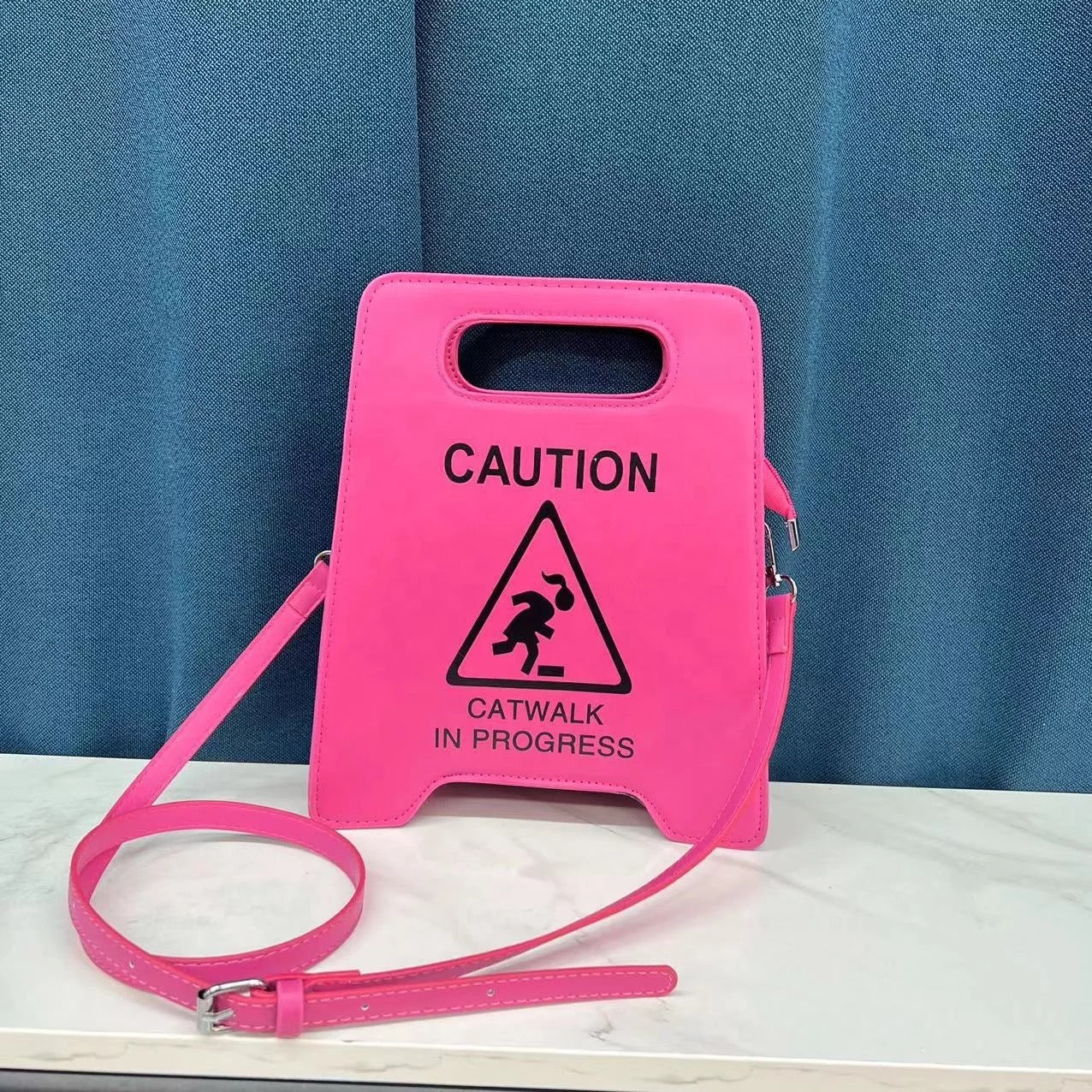 Pink Caution Purse