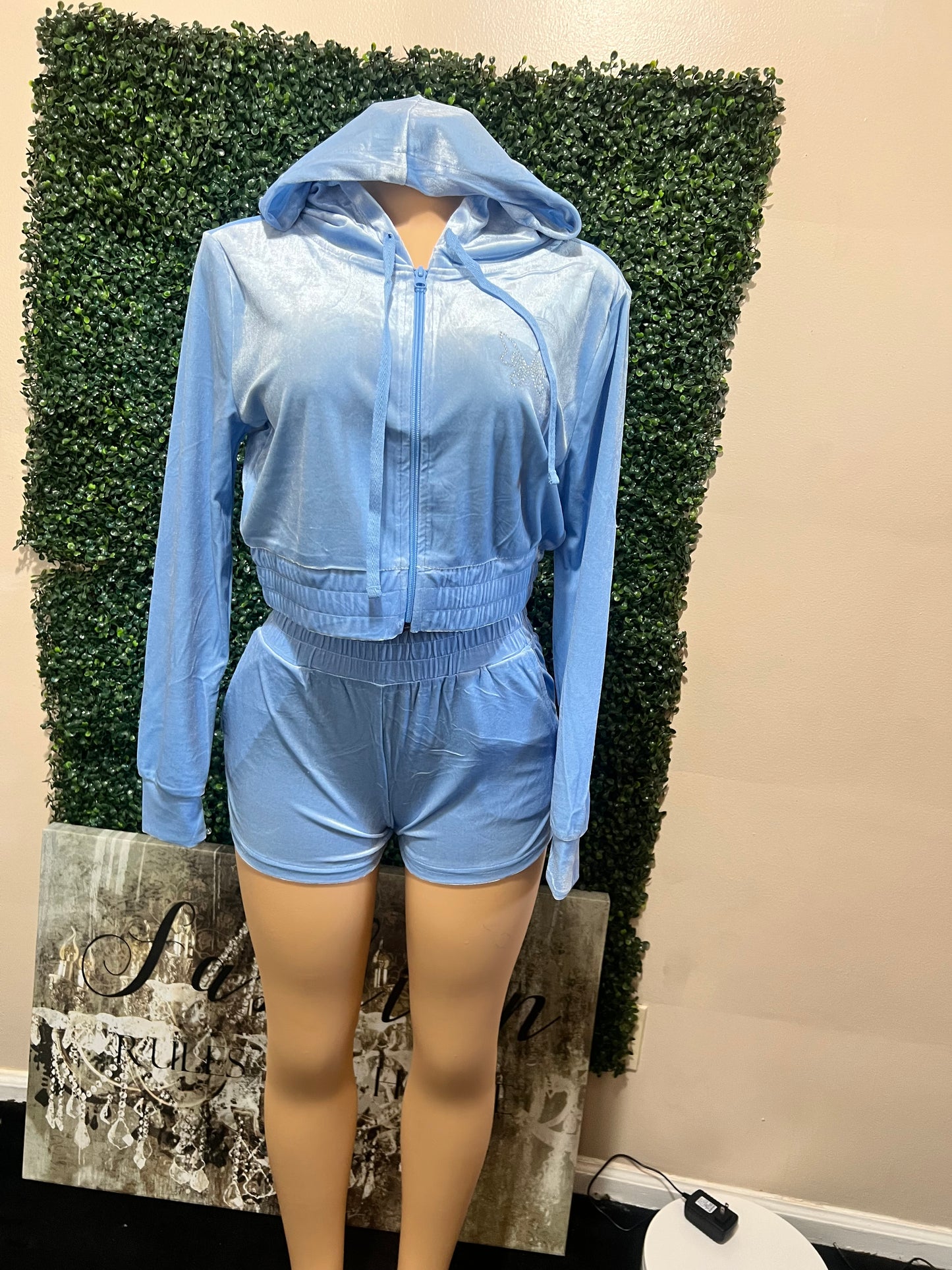 NSC Bling Velour Short Set