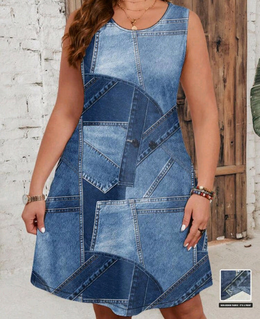 Plus Size Denim Dress