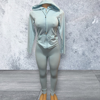 Light blue Slim two piece set