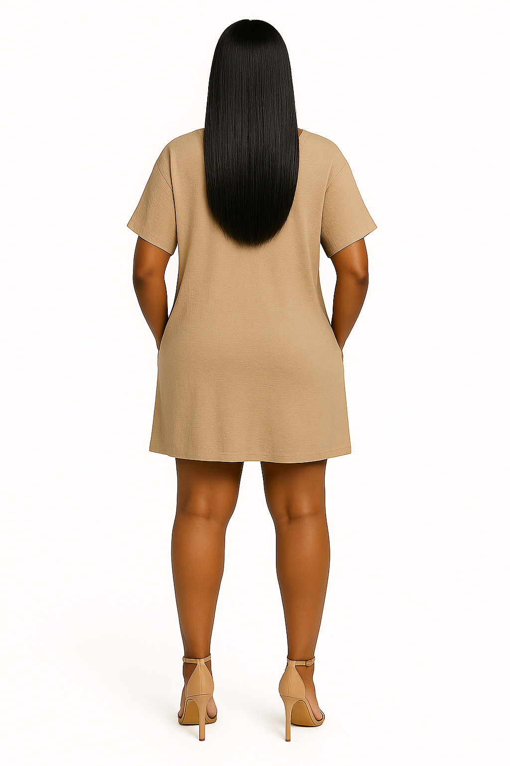 Woven Airflow v neck dress