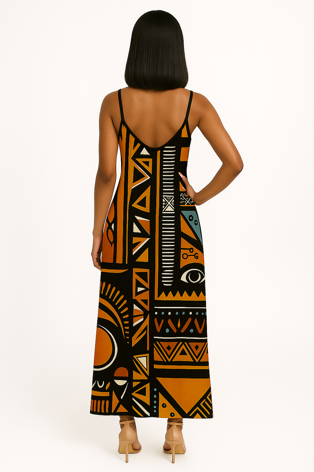 African Print Maxi Sun Dress