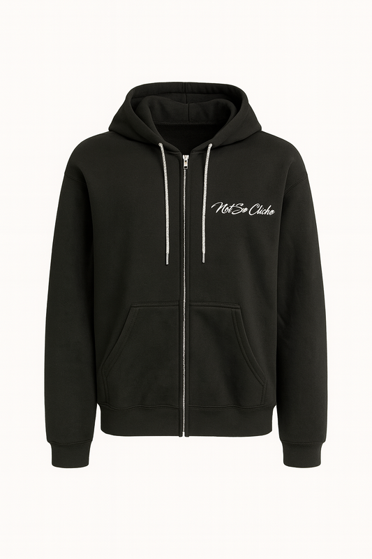 Plus Size Not So Cliche Bling Zip Up