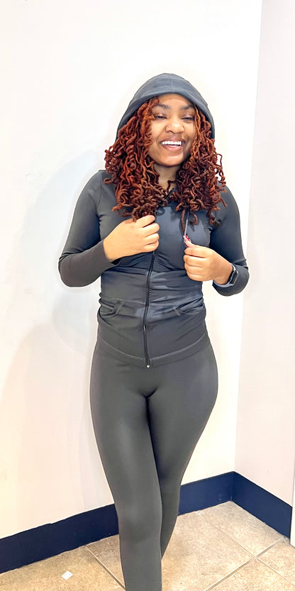 Charcoal Slim two piece set