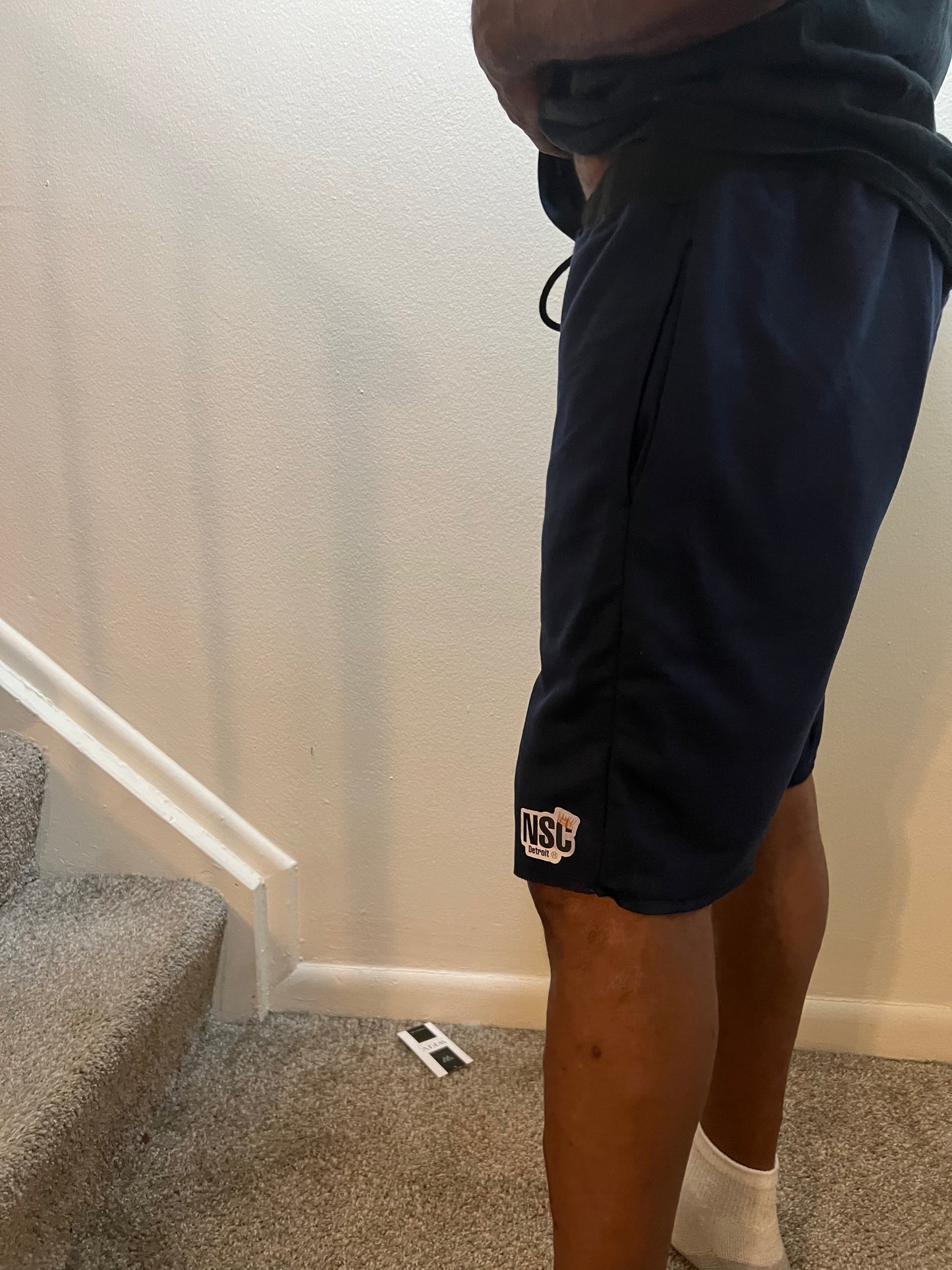 The navy shorts