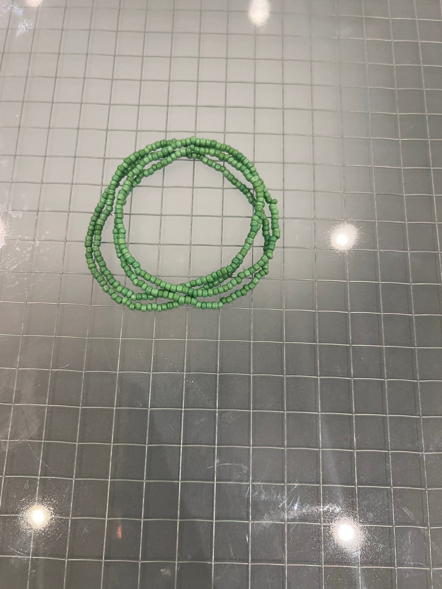 Money green waist bead