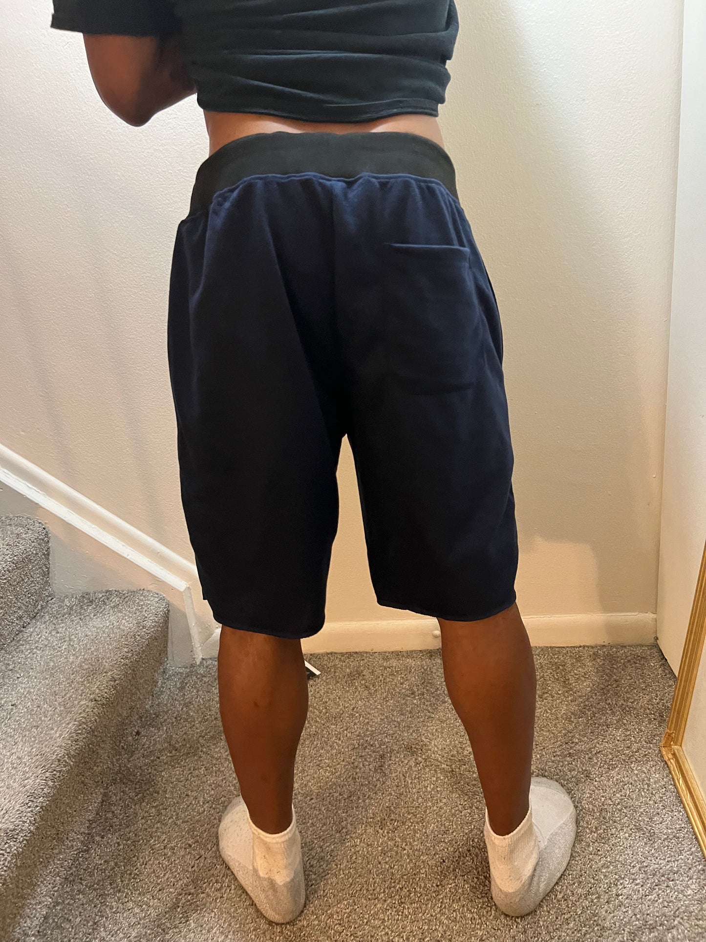 The navy shorts