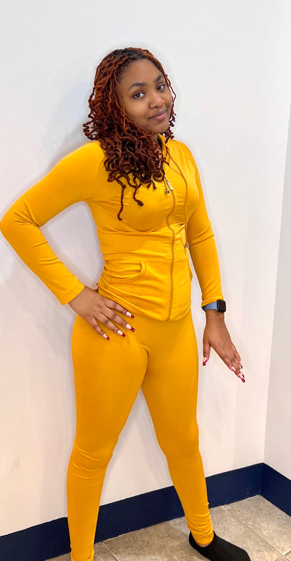 Mustard Slim two piece set