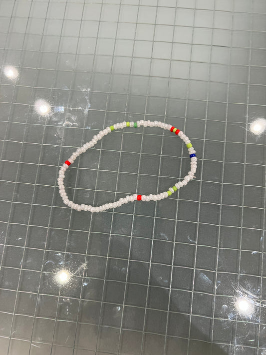Color white anklet