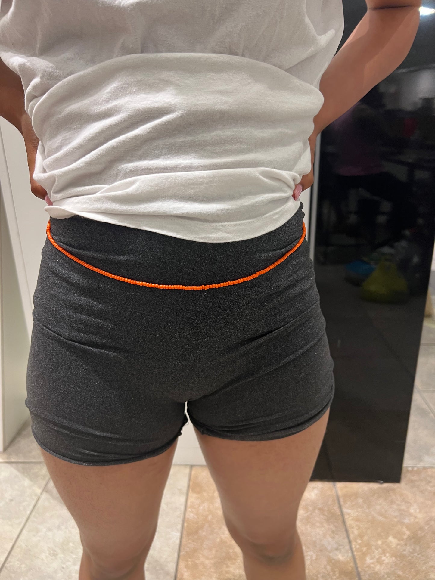 Very orange waist bead