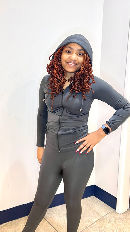 Charcoal Slim two piece set